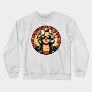 badass blonde Crewneck Sweatshirt